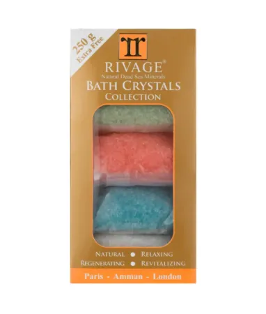 bath crystals collection | rivage natural dead sea minerals skincare 